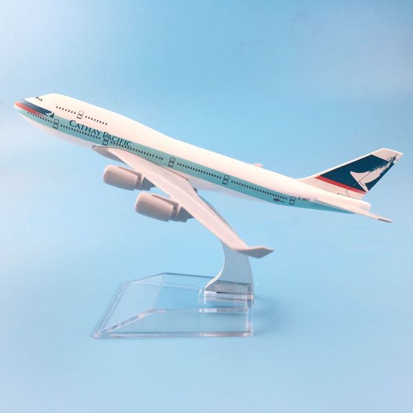 

16см airlines 747 cathay pacific самолет модель модель самолета simulation 16 сплав рождество toys подарок ​​kids y200428