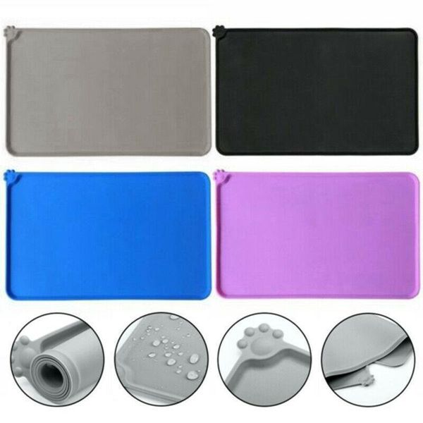 

silicone pet dog puppy cat feeding mat pad dish bowl mat food non slip placemat
