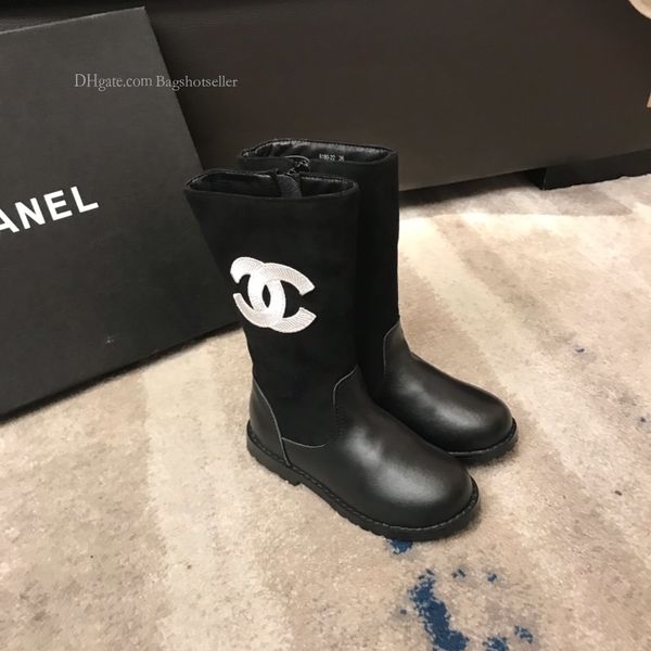 

winter girls kids snow warm girls boots, wool, elastic boots, fashionable and warm 101615, Black;grey