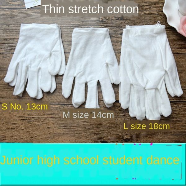 

children's performance and white elastic sweat cotton gloves children's performance white gloves