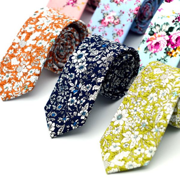

floral print neckties men slim neck tie fashion classic cotton ties business wedding party college flower neckwear casual ties yfa1121, Blue;purple