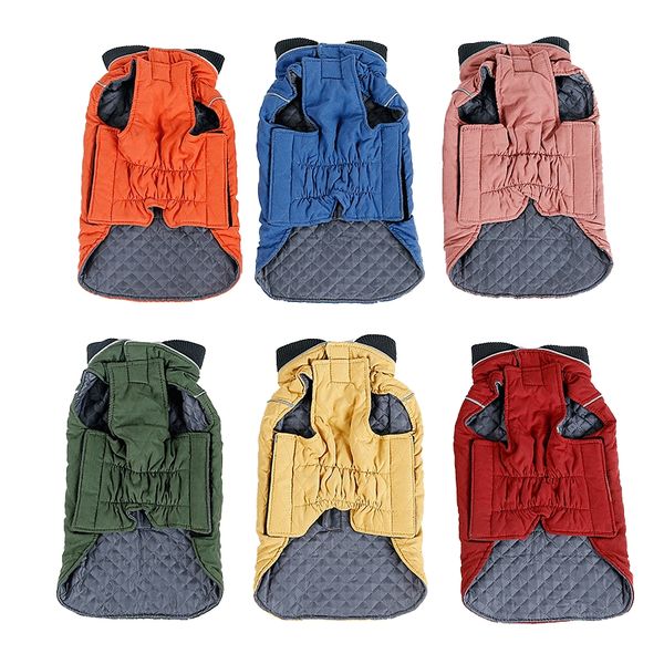 

dog clothes quilted dog coat water repellent winter dog pet jacket vest retro cozy warm pet outfit clothes big dogs product