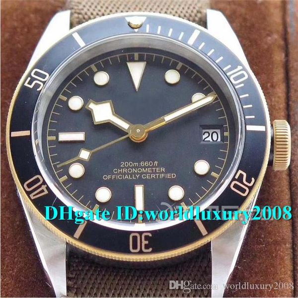 

zf v4 heritage black bay blue 79230b mens watch swiss eta2824-2 automatic 28800vph sapphire luminous watches nylon strap 41mm, Slivery;brown