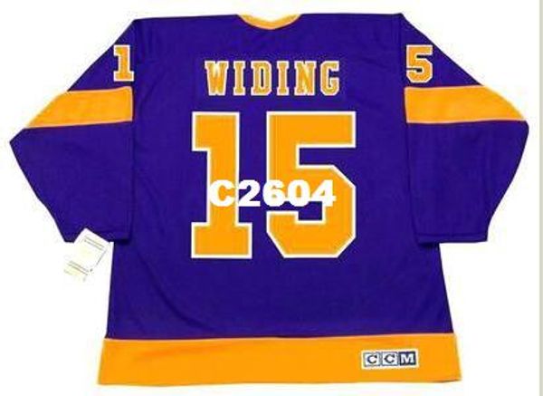

men #15 juha widing los angeles kings 1970.1974 ccm vintage retro home hockey jersey or custom any name or number retro jersey, Black;red