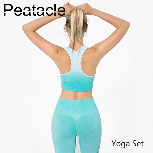 

peatacle 2 шт semless йога одежда установить костюмы для женщин бюстгальтера поножи спортивная женщина фитнес тренировка экипировка femme од