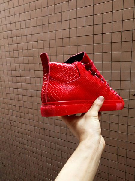

змеиная red bottom тапки роскошная high top skate кроссовки мужские женские повседневная обувь brand new комфорт оптовая цена 39-46 lll, Black