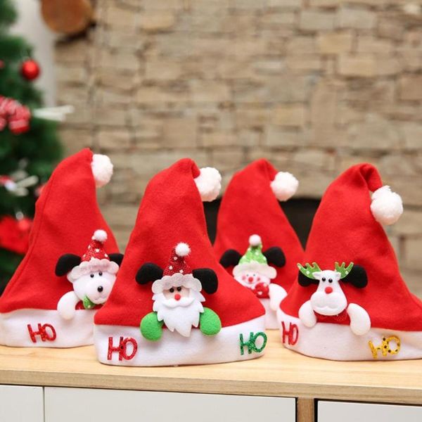 

christmas ornaments decoration christmas hats santa claus hat snowman xmas gifts children kids cap for party props