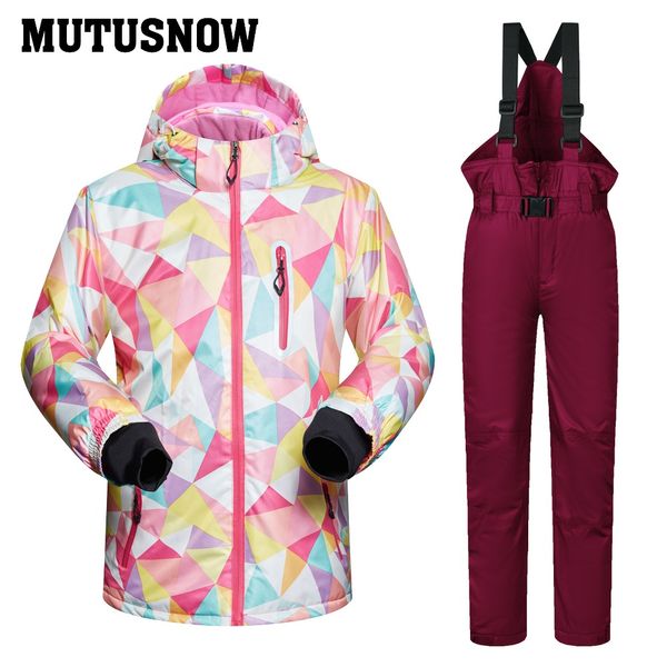 

ski suit children's brands 2018 skiwear windproof waterproof girls boys snow pants warm child winter snowboard suit