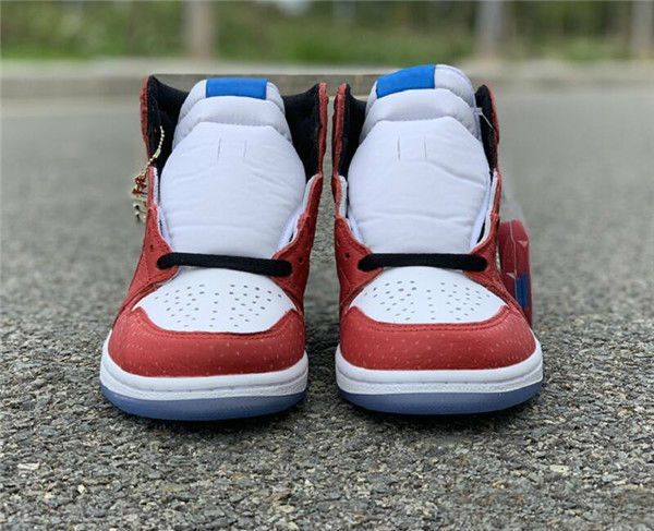 

sale 1 og chicago crystal spider man basketball shoes mens 1s gym red blue white outdoor sports shoes