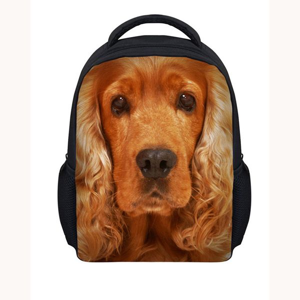 

animals 3d printing shoulder backpack for teen students kid gifts bag customize image children schoolbag