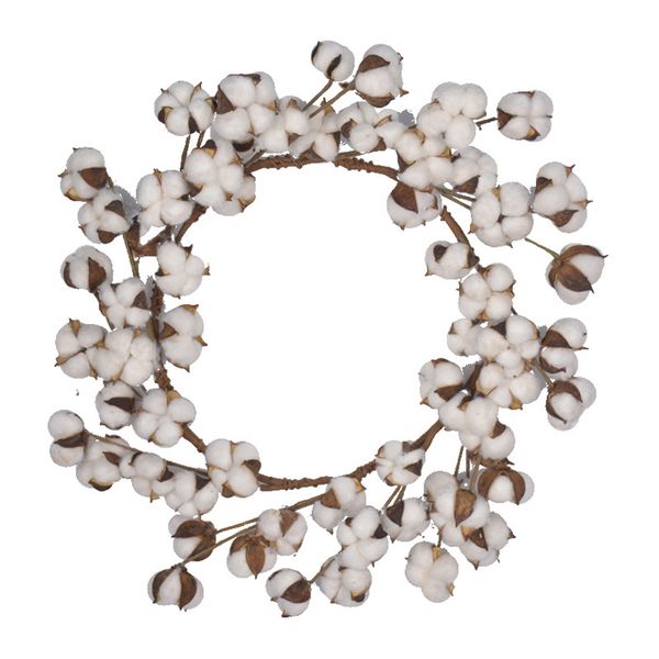 

farmhouse ornament cotton festival wreath artificial handmade vintage garland door wall decoration simulation crafts dry flower
