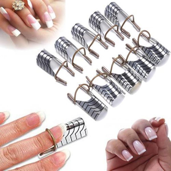 

10pcs women reusable uv gel acrylic tips nail art extension tools guide form
