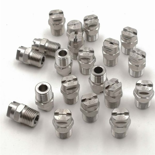 

stainless steel flat fan spray nozzle,industrial washing flat fan water spray nozzles,1/4 inch bspt 60 degree jet