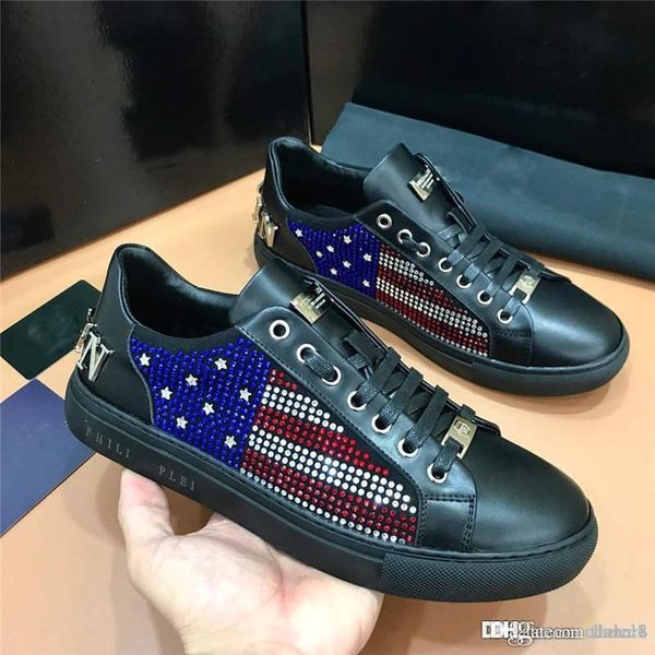 

plains sneaker men 18 designer runner shoes hi richy red sneakers shoes platform trainers shoes high quality, Blue;gray