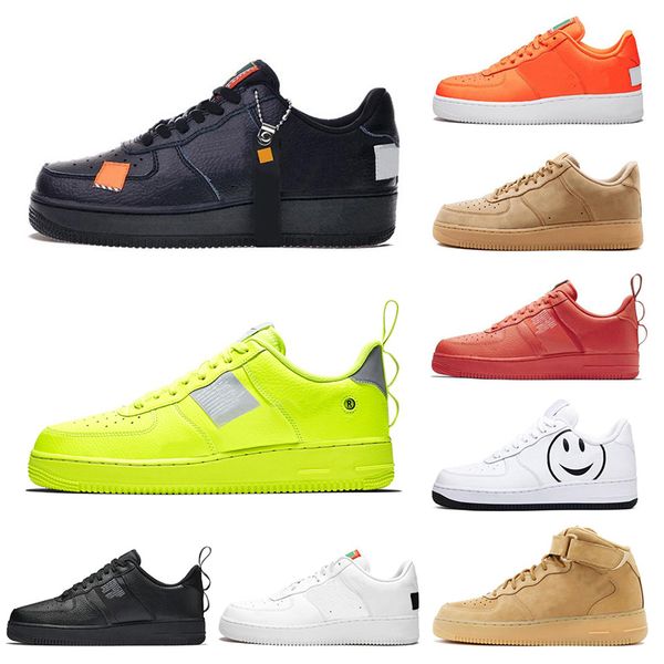 

dunk utility running shoes all black white men women sports skateboarding high low cut wheat brown trainers sneakers size 36-45