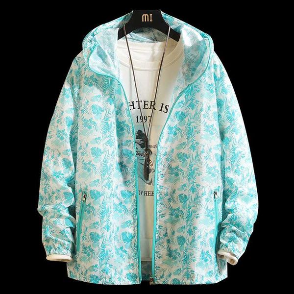 

sun protection uv men's jacket casual thin section breathable hip hop couple coats printed beachwear large plus size s-3xl, Black;brown