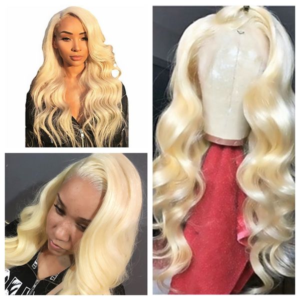 

Top Quality Synthetic Lace Front Wig Long Body Wavy Blonde Wigs for Women Natural Hairline Blonde Cosplay Party Wigs Glueless Heat Resistant
