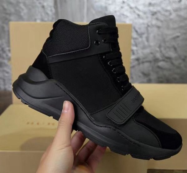 

with box sneaker casual shoes trainers fashion sports shoes leather boots sandals slippers vintage air for man woman bl21010, Black
