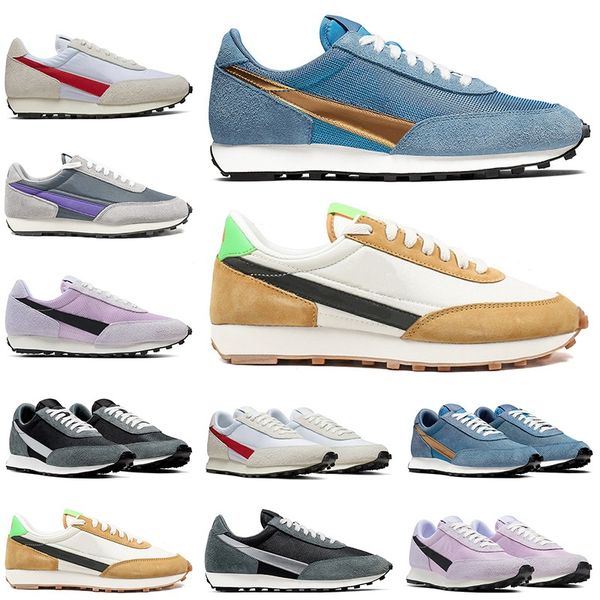 

2020 waffle daybreak sp casual shoes men women sneakers metallic gray blue pink running shoe sports size 36-45
