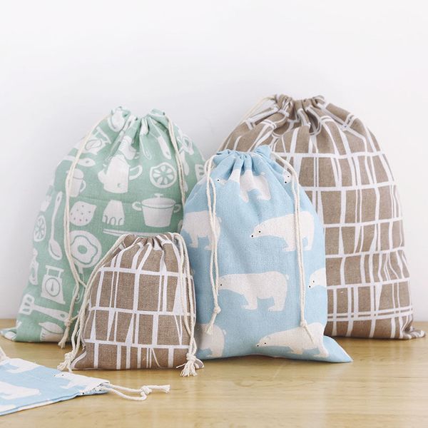 

women's bag bundle pocket cotton material fashion casual retro style multi-function large capacity design
