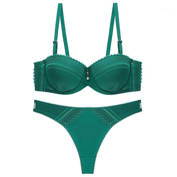 

удобные комплекты белья sexy solid color бюстгальтеры комплекты кружева цветочные скорректированная ремень пуш ап 2pcs womens thin, Red;black