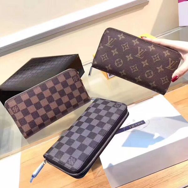 

Роскошные дизайнерские сумки LV кошелек роскошный клатч женские кошельки мужской кошелек дизайнер кошелек держатель LOUIS VUITTON кожа с коробкой m60017