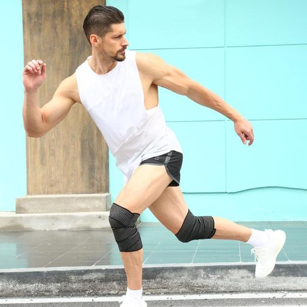 

bandage tape outdoor sport knee support strap guard compression protector for ankle leg wrist wrap sportswear accessories, Black;gray