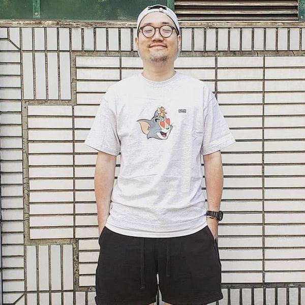 

19ss kt x tom jerry heart tee cute cartoon cat and mouse printed men women t-shirt short sleeve street skateboard summer tee, White;black