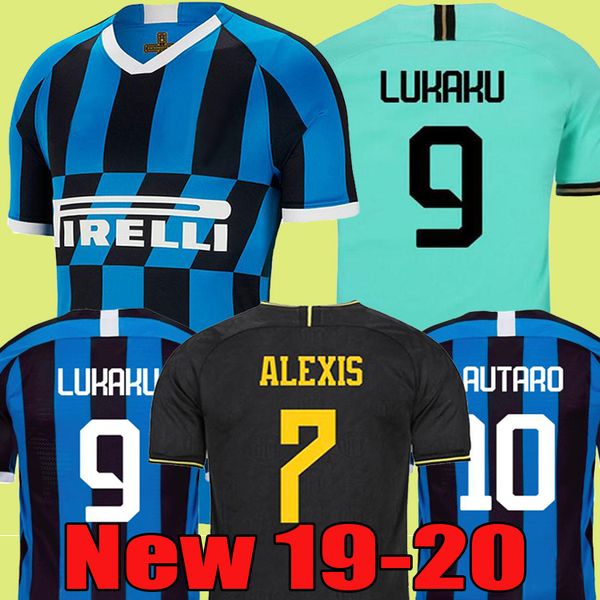 

LUKAKU ALEXIS LAUTARO SKRINIAR Inter 2019 2020 Milan soccer jersey GODIN BARELLA NAINGGOLAN jerseys 19 20 football shirts men + kids kits