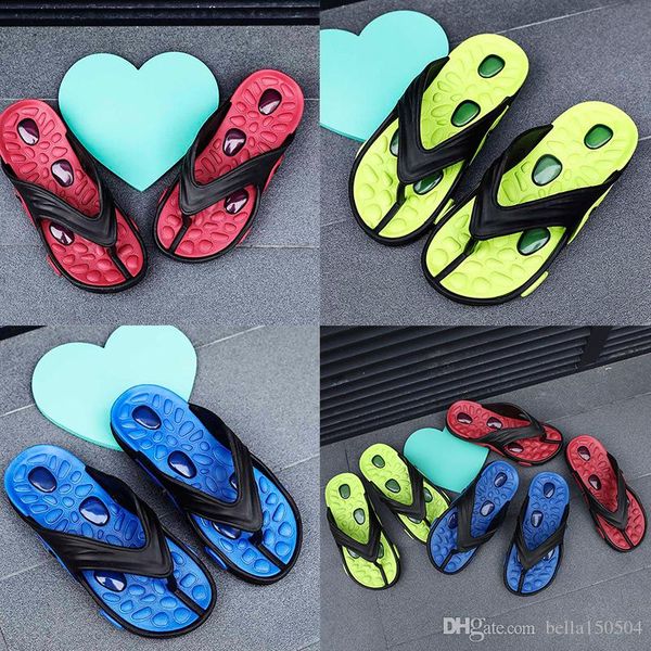 

designer sandals casual men slippers summer outdoor leisure beach slippers trend lightweight air cushion massage flip flops quality, Black