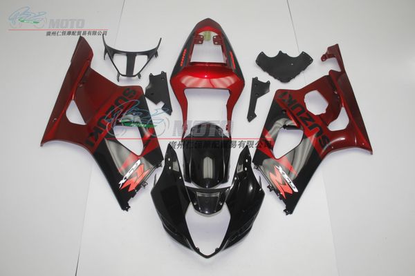 

4 gifts injection mold new abs motorcycle full fairings set fit for suzuki gsx-r1000 k3 2003 2004 03 04 gsxr1000 bodywork set deep red