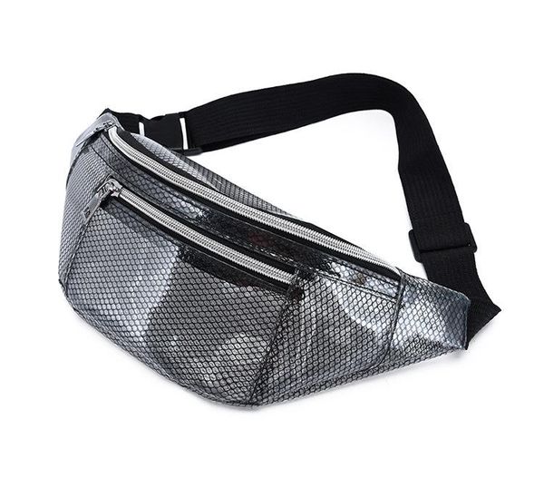 

waist bags backs transparent pouch purse fanny pack bolso mujer holographic bag chest belt sac banana femme
