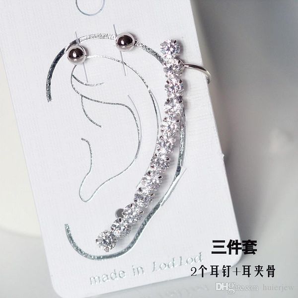 

statement earrings fashion jewelry pack clip on earrings ear cuffing, Silver