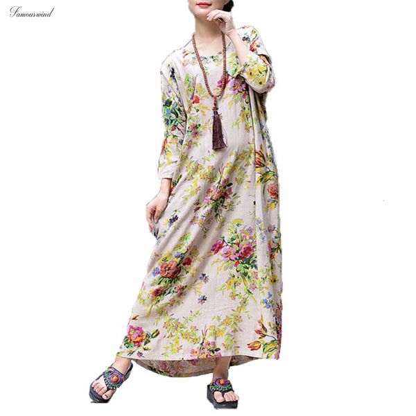 

платье boho женщин белье maxi платье vintage цветочные печати животных печати женские 2019 осень зима платья плюс размер дизайнер одежды, Black;gray