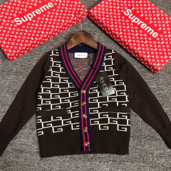 

2019 осень и зима детская Чистый хлопок вокруг шеи вязание Sweater191103 # 04