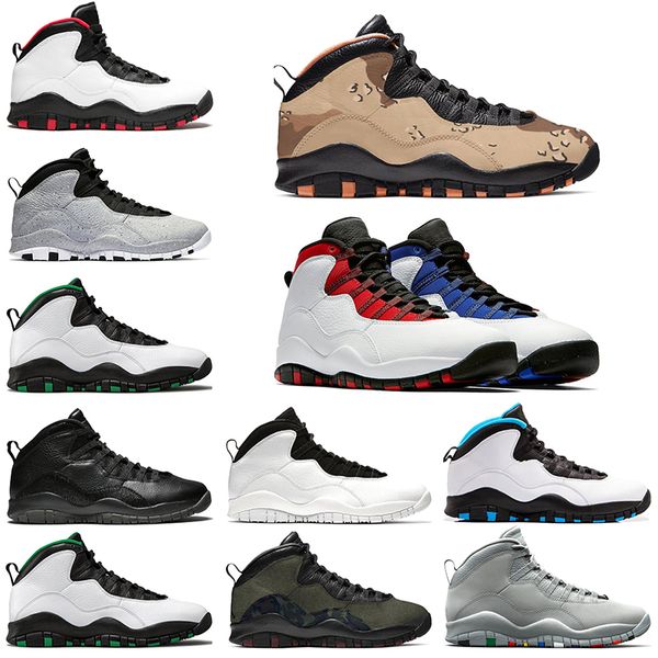 

jumpman 10 10s mens trainers basketball shoes cement chicago desert camo seattle sports sneakers size 40-47