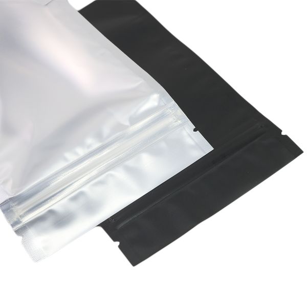 

100pcs 10x15cm (4x6") recyclable matte black mylar zip lock stand up pouches translucent bag