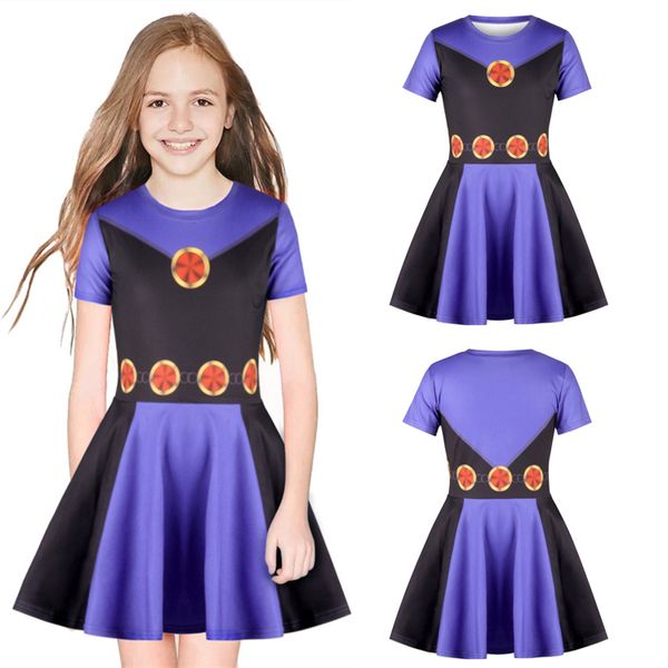 

2 designs toy killer 3d printed kids girls dresses princess dress kids designer clothes girls summer girls dresses dhl jy50, Red;yellow