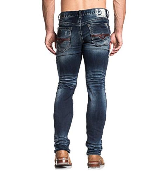 

american fighter men's legend om kane wash denim, Blue