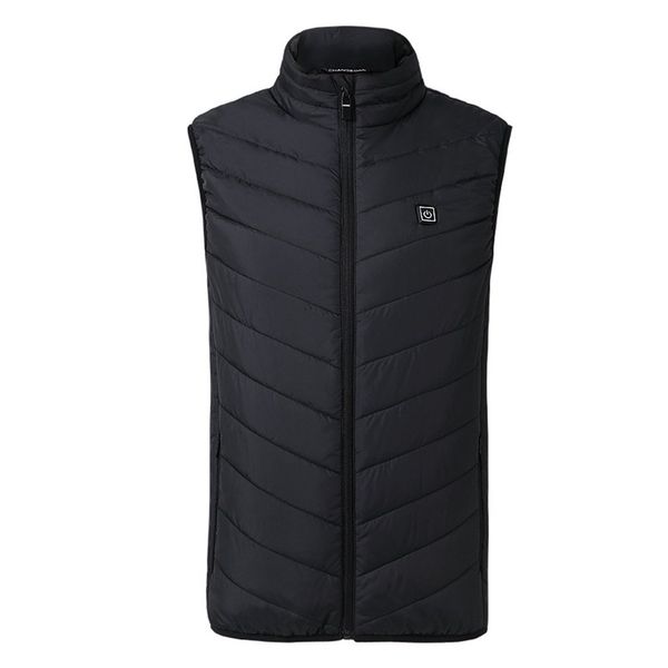 

graphene electric vest usb safety intelligent constant temperature heating clothing men's heating cotton vest can be washed, Black
