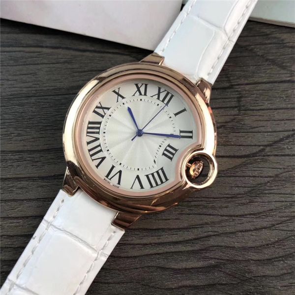 

популярная 2020 3a женщин вахты износа рафинированное топ моды женская одежда часы 36мм мода кожа женская одежда часы saat relogio, Slivery;brown