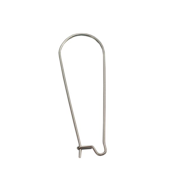 

beadsnice stainless steel kidney ear wires 38mm long earwire hooks for earrings making supplies 22505, Golden;silver