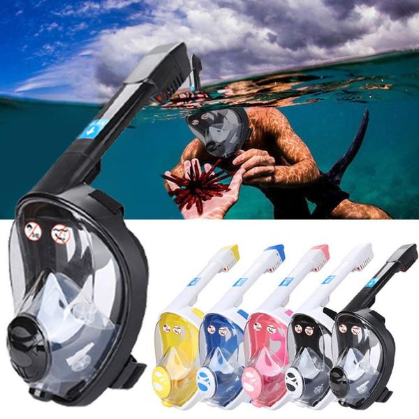 

diving masks goggles snorkeling full face mask children swimming breathing automatic waterproof dry type #yl5
