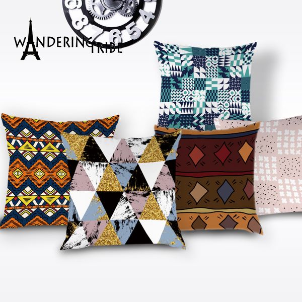 Shabby Chic Boho Cushion Cover Colorful Stripe Decor Throw Pillows