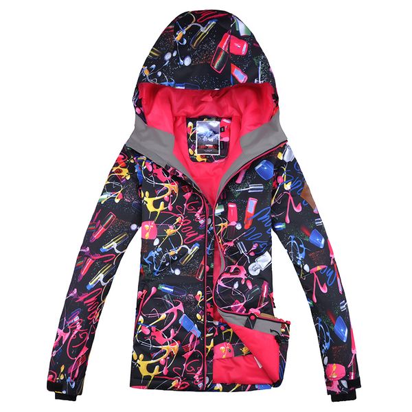 

gsou snow women jacket skiing snowboard windproof waterproof outdoor sport wear camping riding new style warm thicken clothing