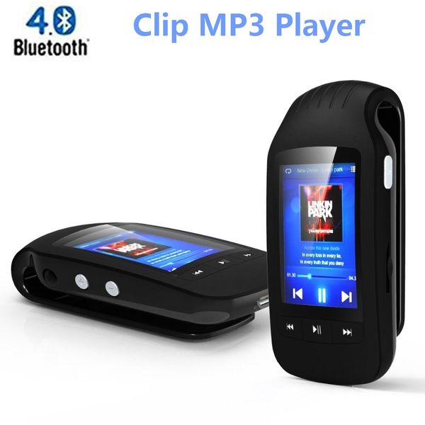 

original mini mp3 player clip bluetooth 8gb portable sport pedometer music player fm radio support micro sd card 1.8 screen
