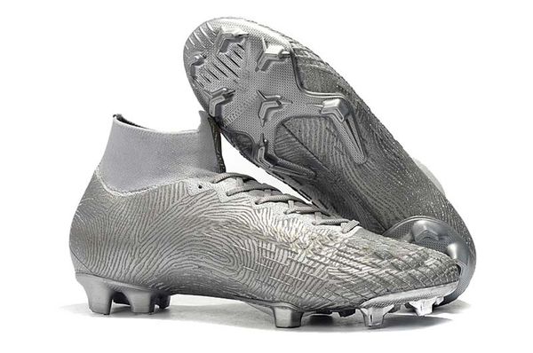 

2019 superfly 7 elite cr7 fg football boots fg men soccer shoes silver soccer cleats