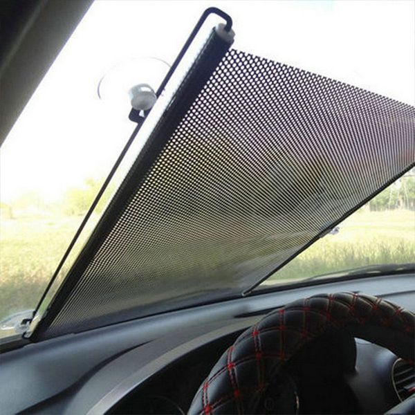 

60x40cm cars vehicle windshield sunshield sunshade auto retractable black