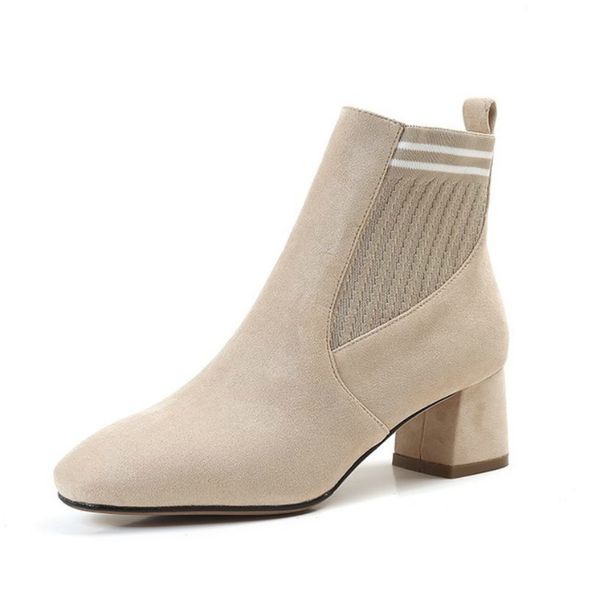 

black beige sock boots stretch boots high heels for women fashion shoes 2019 spring autumn ankle booties female