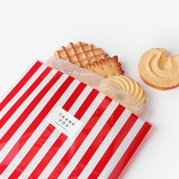 

creative 50pcs/set christmas striped gift bag